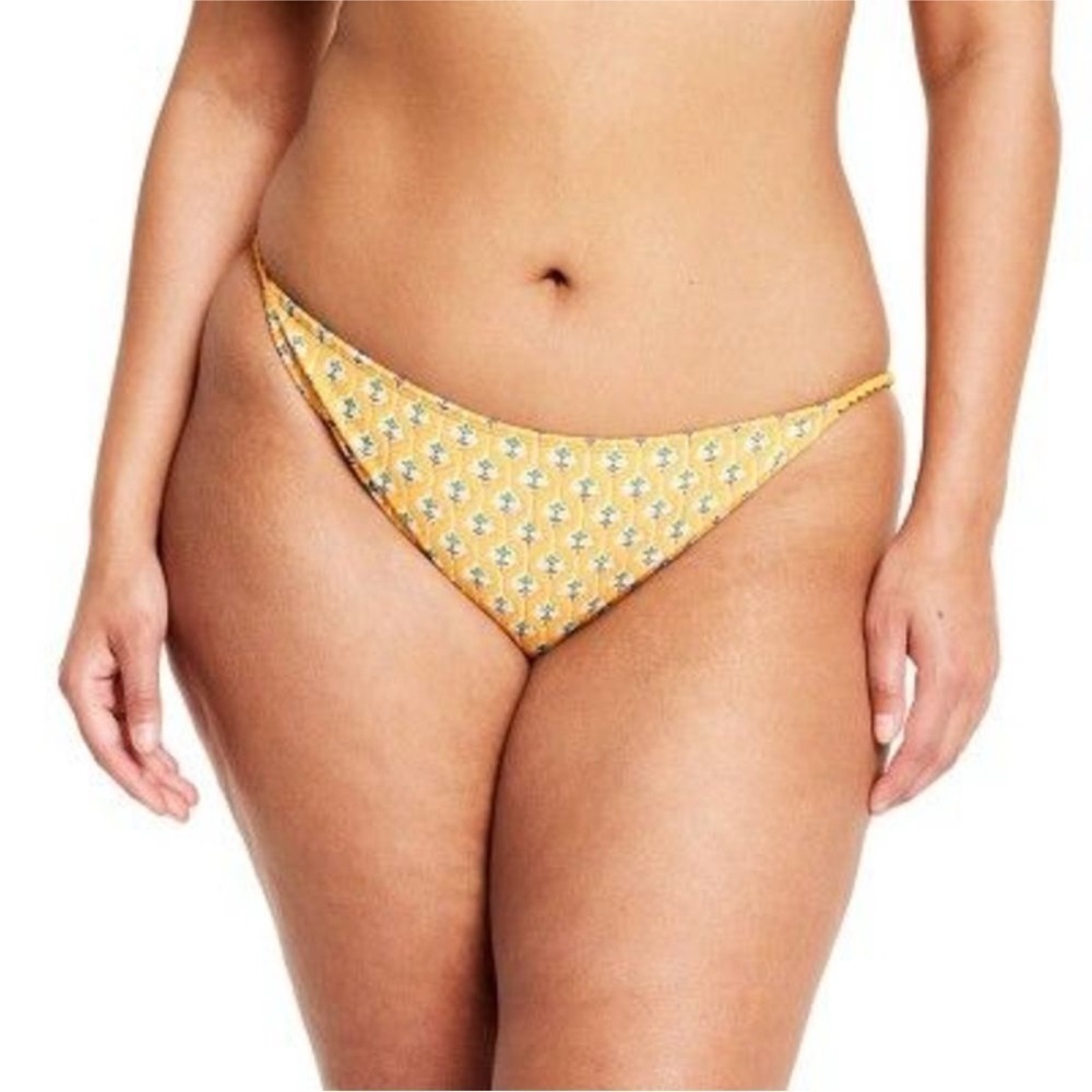 RHODE X Target Dainty Lotus Print High Leg Cheeky Bikini Bottom XXL NWOT